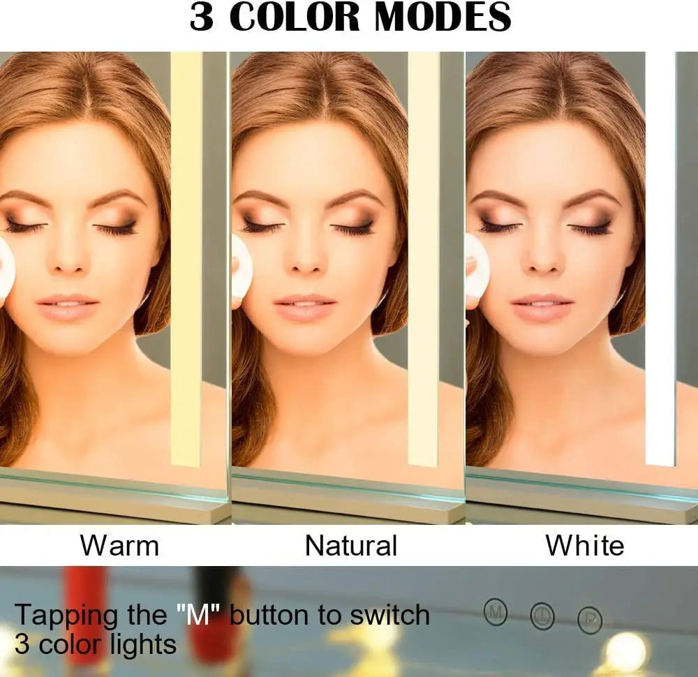 LED Makeup Mirror with 15X Magnification — Portable Vanity Light