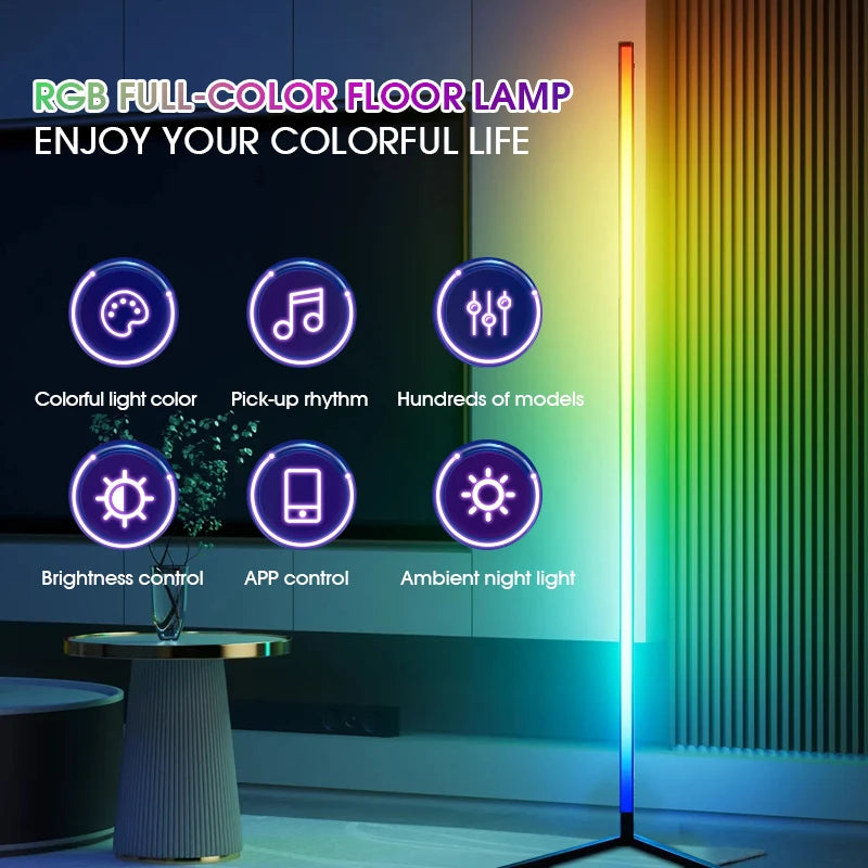 Smart RGB Floor Lamp — 16 Million Colors & Music Sync