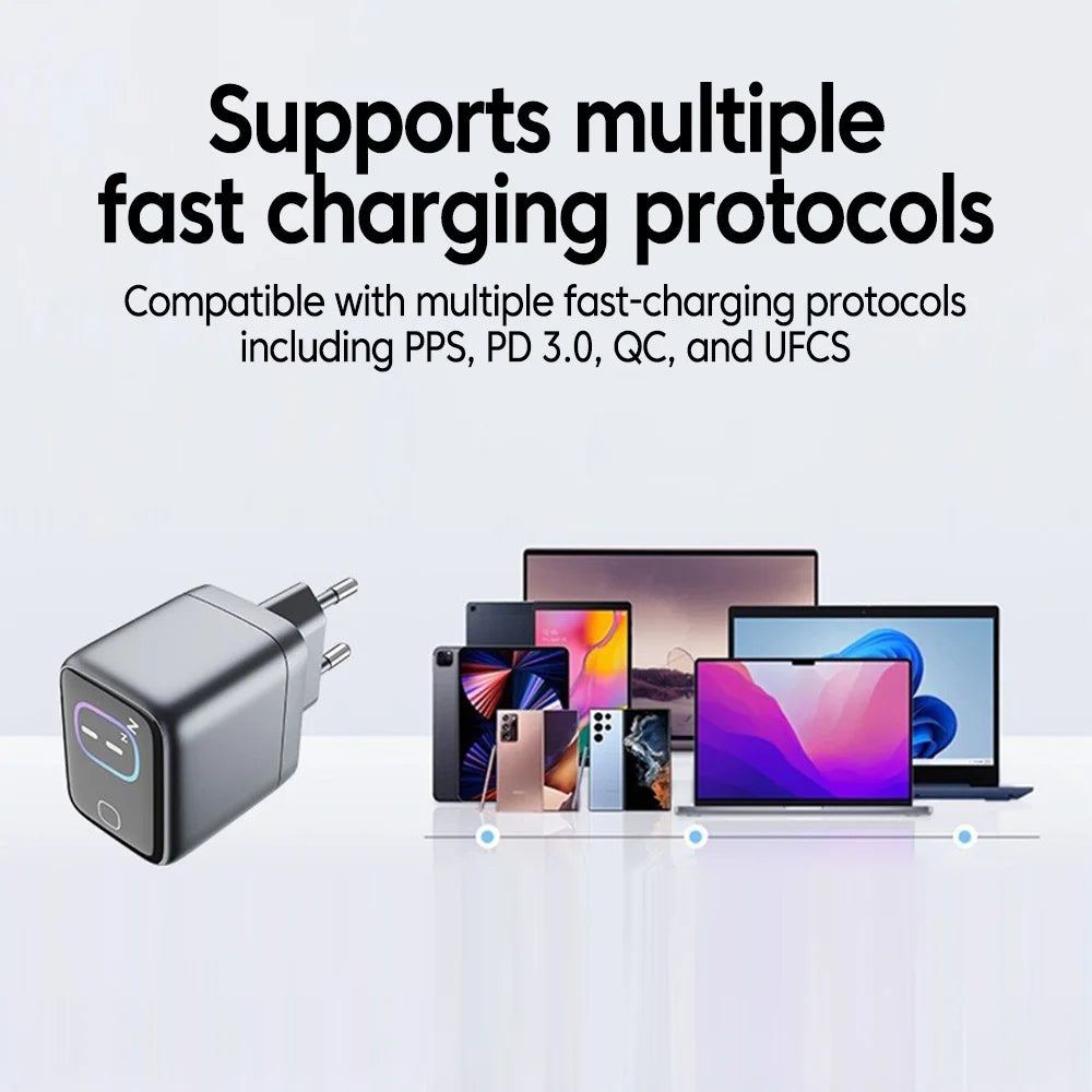 45W GaN Fast Charger USB-C with Smart Display