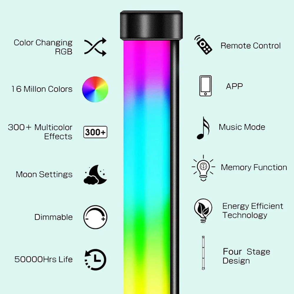 Smart RGB Floor Lamp — 16 Million Colors & Music Sync