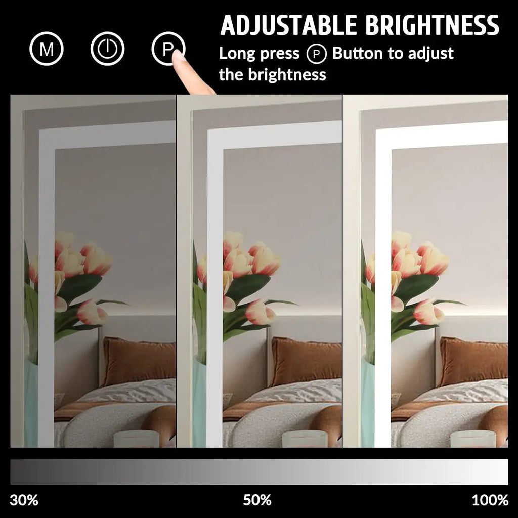 LED Makeup Mirror with 15X Magnification — Portable Vanity Light