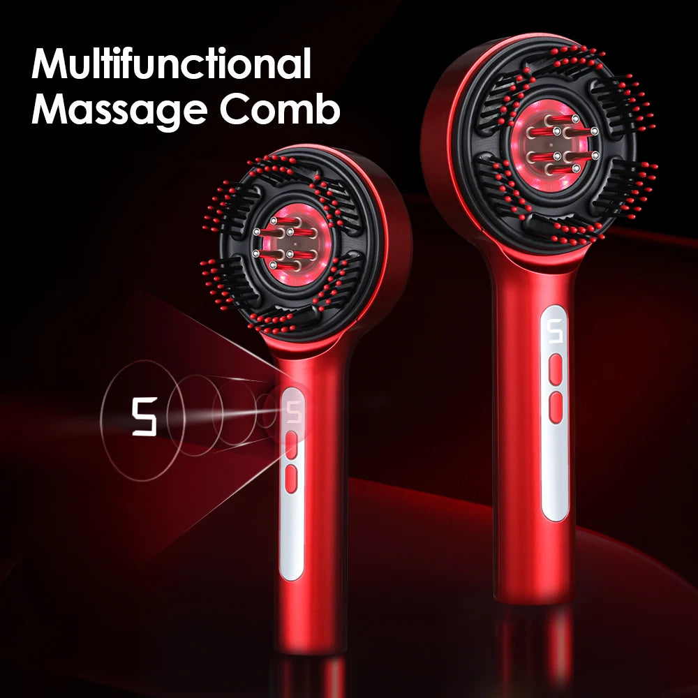 Electric Scalp Massage Comb — Vibration Hair Growth Stimulator