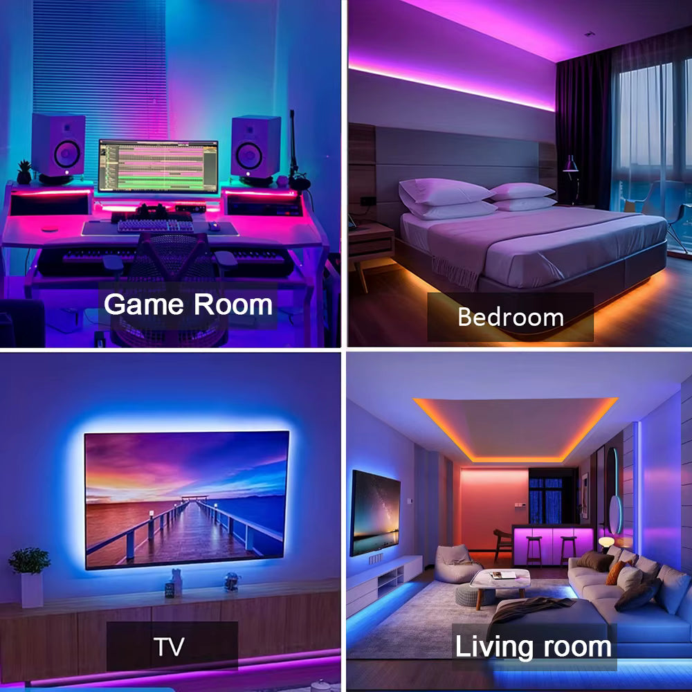 RGB LED Strip Lights with APP Control – 5m to 30m Room & Bedroom Decoration