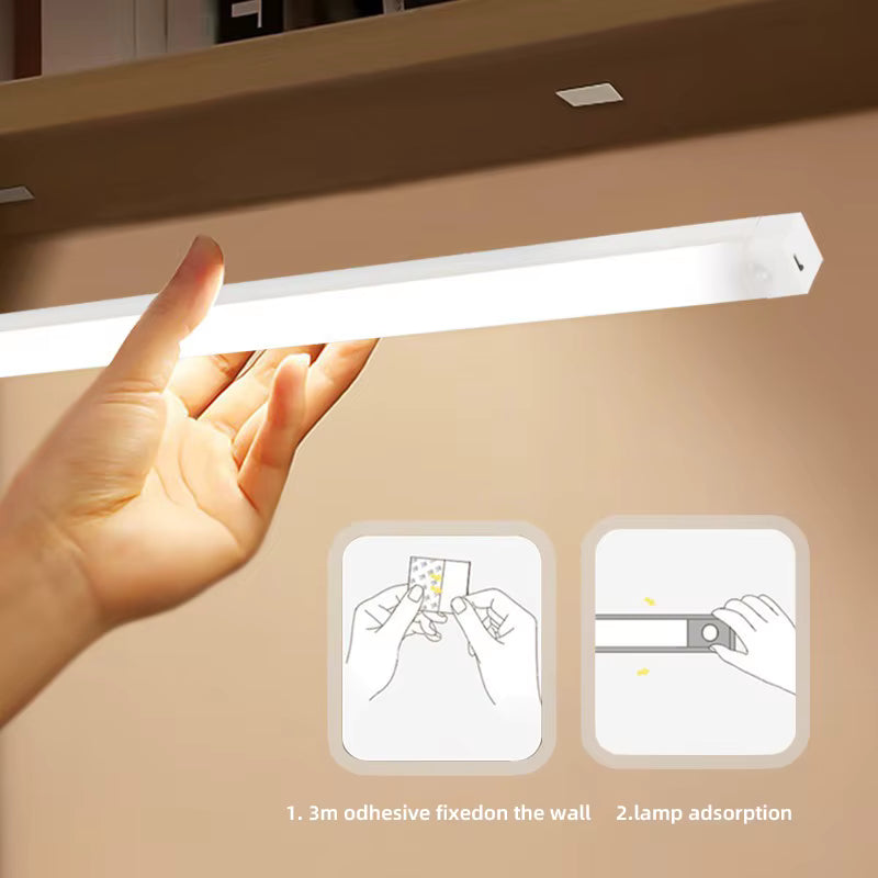 Motion Sensor Night Light – USB-C Rechargeable LED Lamp for Cabinet, Bedroom & Staircase