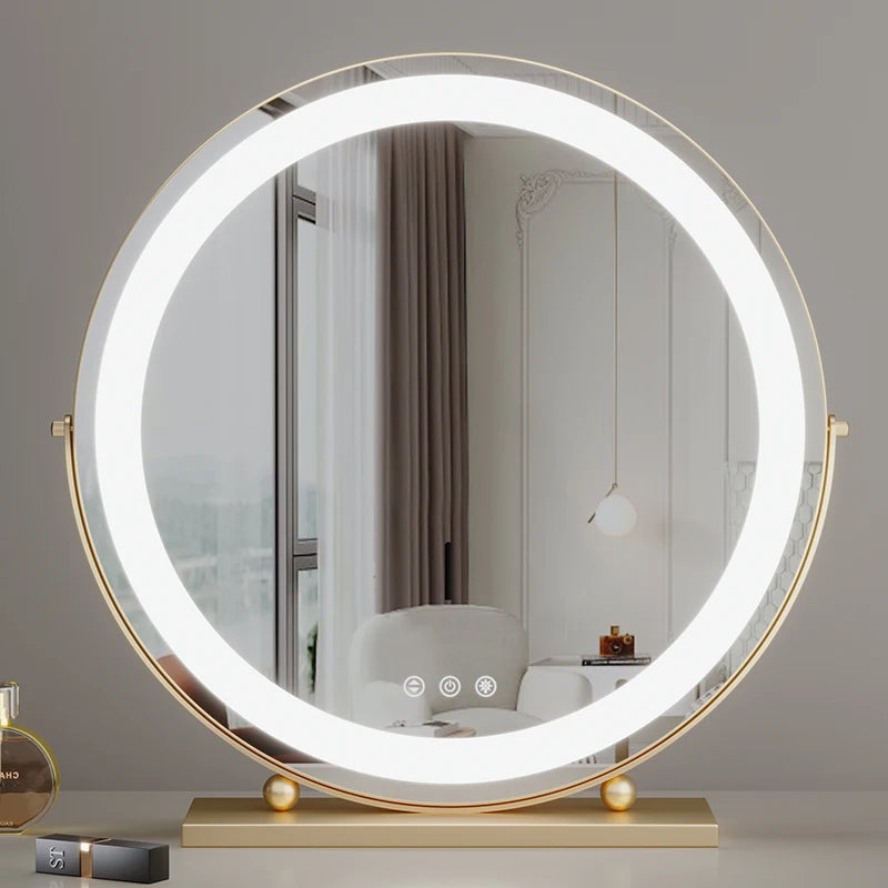 LED Makeup Mirror with 15X Magnification — Portable Vanity Light