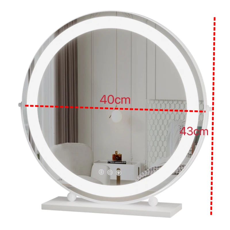 LED Makeup Mirror with 15X Magnification — Portable Vanity Light