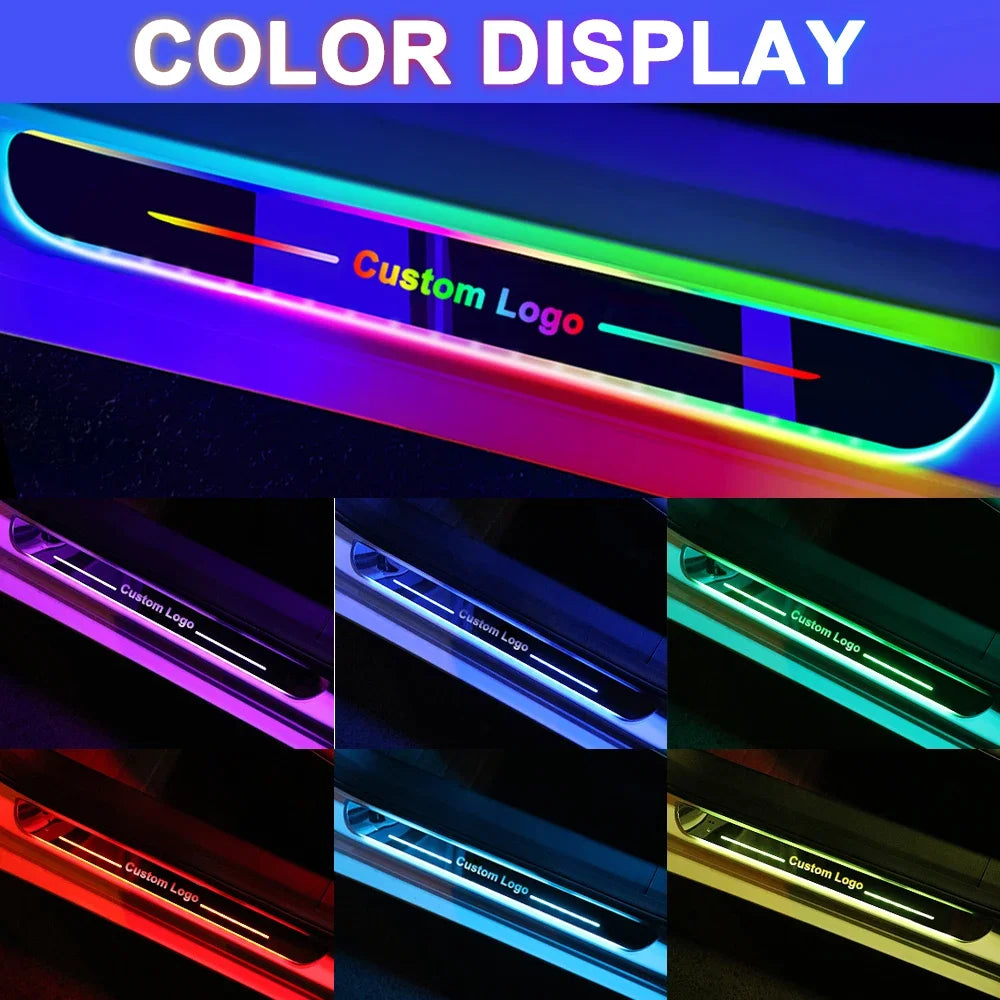 LED Car Door Sill Light — Illuminated Welcome Strip (4 Pcs)